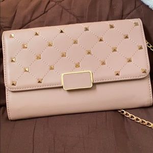 Blush pink crossbody purse